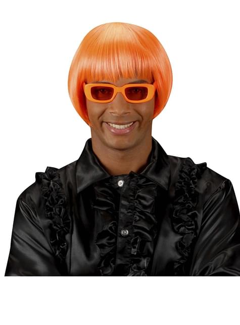 Peluca rave naranja fluorescente - Widmann | Funidelia
