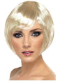 Peluca rubia bob con flequillo