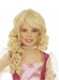 Peluca rubia glamour para niña