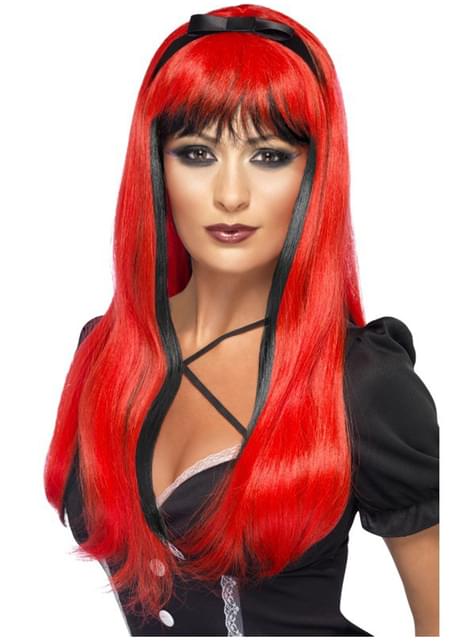 Peluca seductora rojo