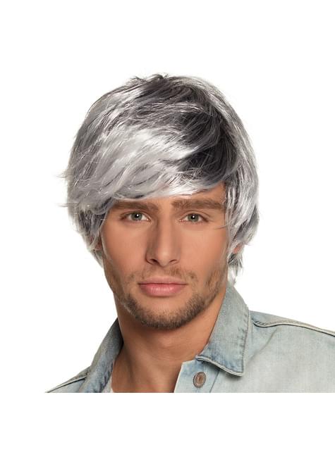 Peluca Tyler bicolor para hombre
