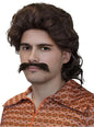 Peluca y bigote años 70 - Funiglobal | Funidelia