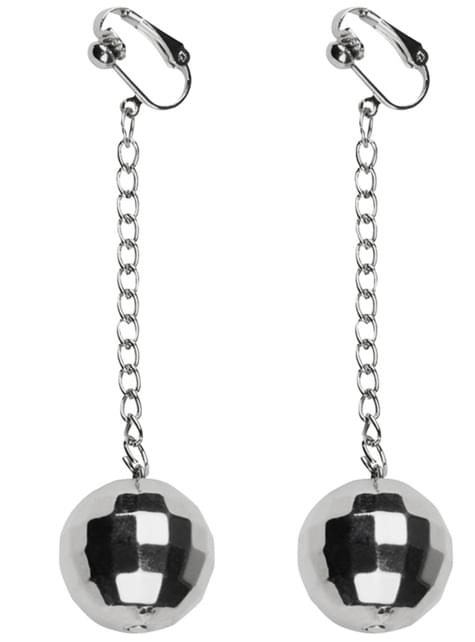 Pendientes con bola de discoteca para mujer
