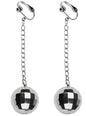 Pendientes con bola de discoteca para mujer