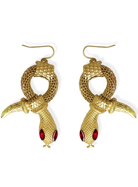 Pendientes serpiente dorados para mujer