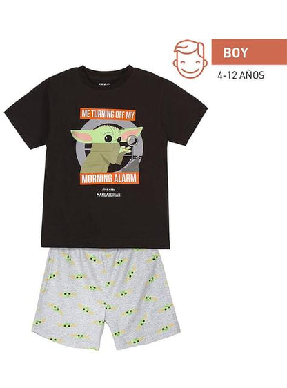 Pijama Baby Yoda The Mandalorian corto para niño - Star Wars - Artesanía Cerdá S.L. | Funidelia