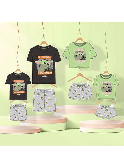Pijama Baby Yoda The Mandalorian corto para niño - Star Wars - Artesanía Cerdá S.L. | Funidelia