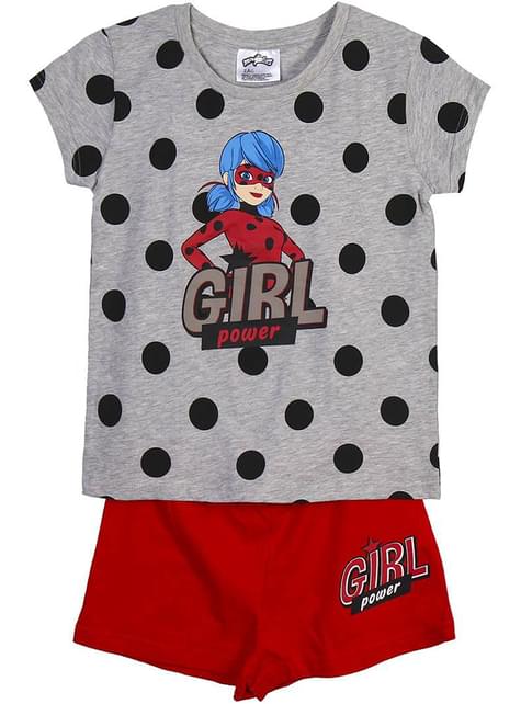 Pijama Ladybug “Girl Power“ corto para niña - Miraculous Ladybug