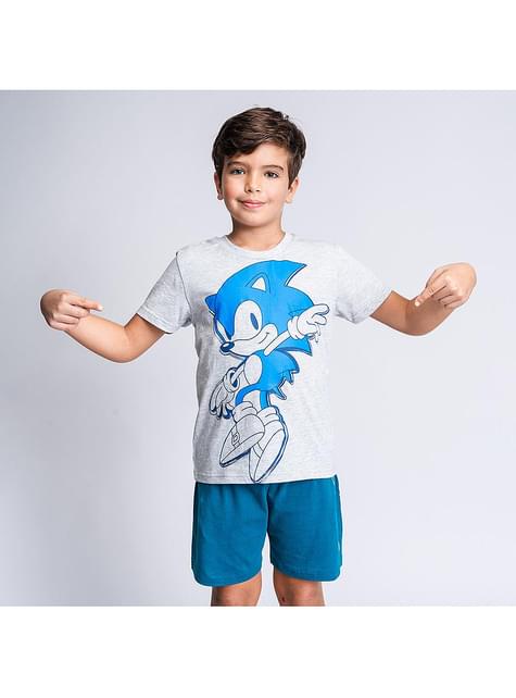 Pijama Sonic corto para niño