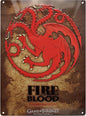 Placa metálica decorativa Targaryen