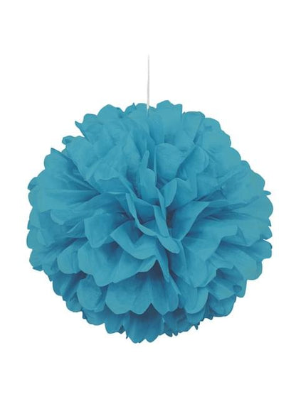 Pompón decorativo aguamarina - Línea Colores Básicos - Unique | Funidelia