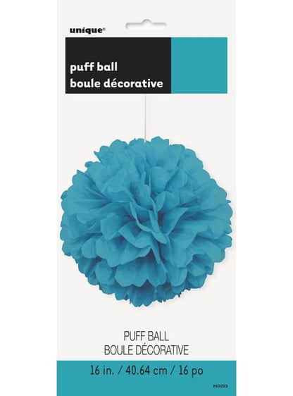 Pompón decorativo aguamarina - Línea Colores Básicos - Unique | Funidelia