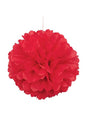 Pompón decorativo color rojo - Línea Colores Básicos - Unique | Funidelia