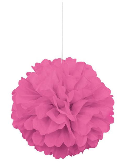 Pompón decorativo color rosa - Línea Colores Básicos - Unique | Funidelia