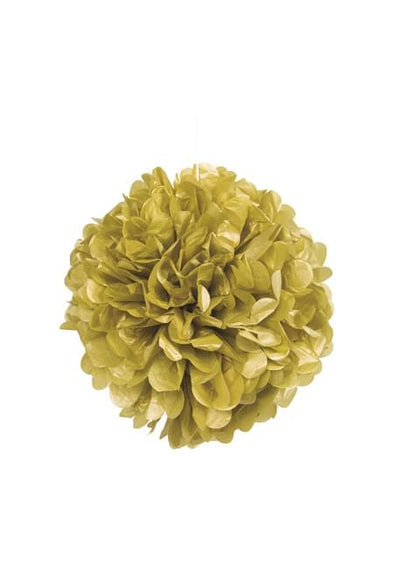Pompón decorativo dorado - Línea Colores Básicos - Unique | Funidelia
