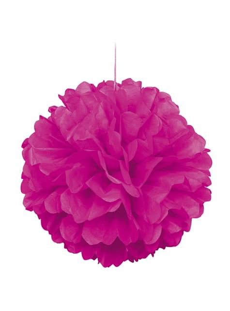 Pompón decorativo rosa neón - Unique | Funidelia