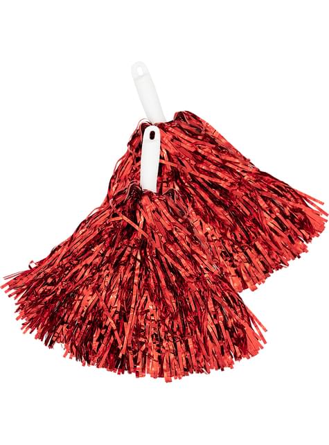 Pompones rojo metálico - Funiglobal | Funidelia
