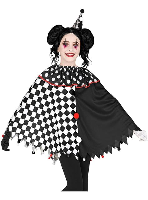 Poncho de arlequín para niña