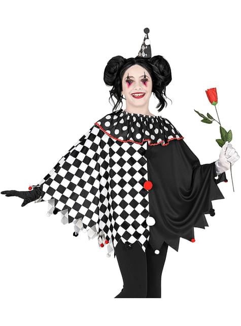 Poncho de arlequín para niña