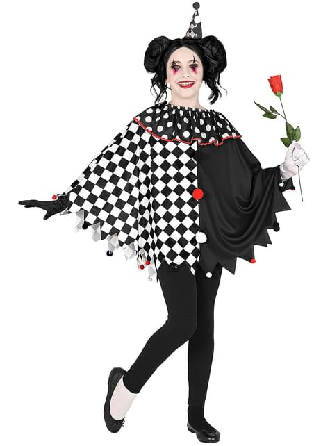 Poncho de arlequín para niña