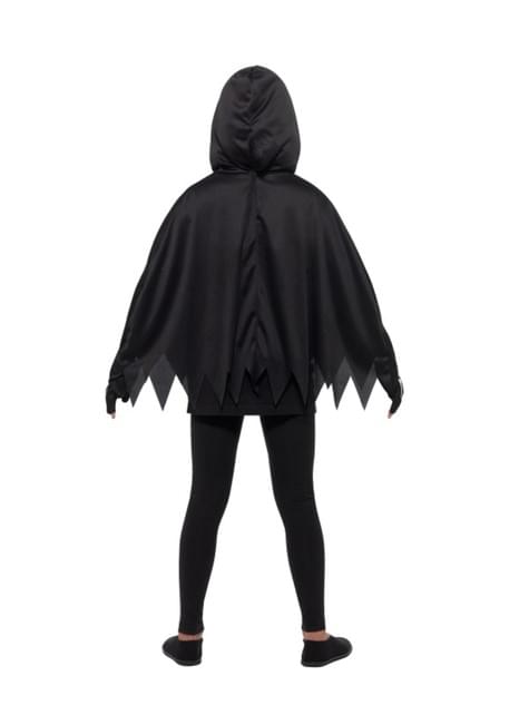 Poncho de esqueleto infantil