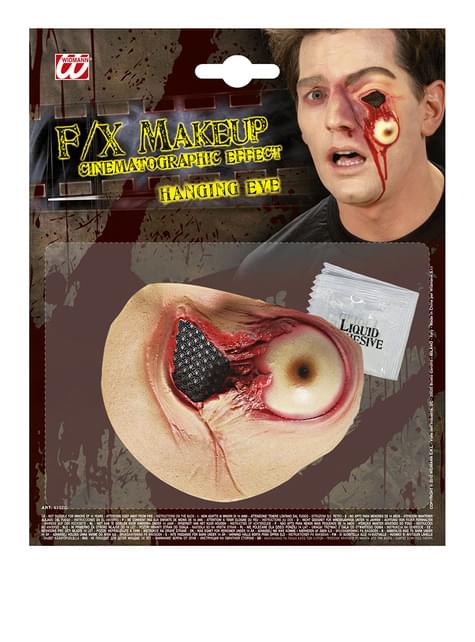 Prótesis de ojo colgando
