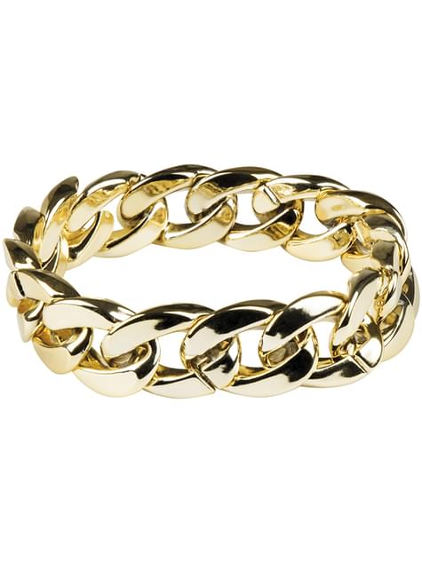 Pulsera cadena de oro pimp para adulto - Boland | Funidelia