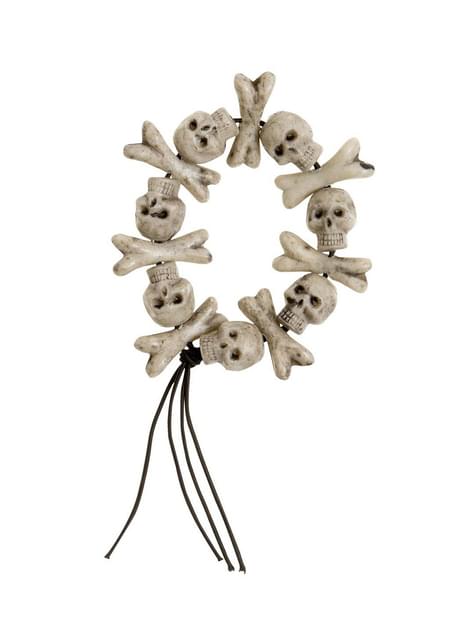 Pulsera de calaveras y huesos - Widmann | Funidelia