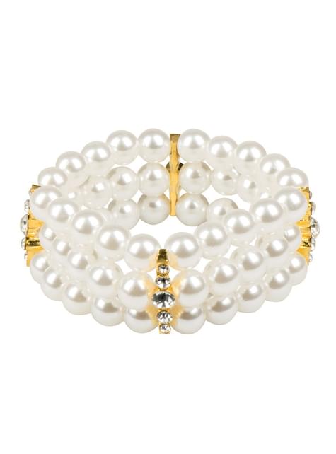 Pulsera de perlas blancas para mujer - Boland | Funidelia