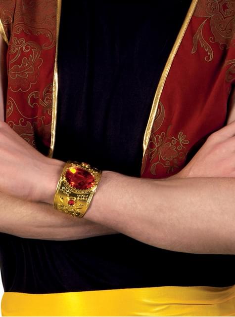Pulsera árabe con diamante rojo para adulto