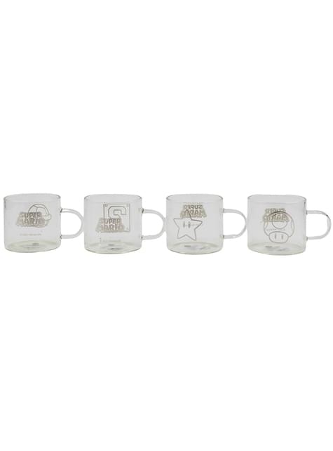 Set 4 tazas Super Mario Bros personajes