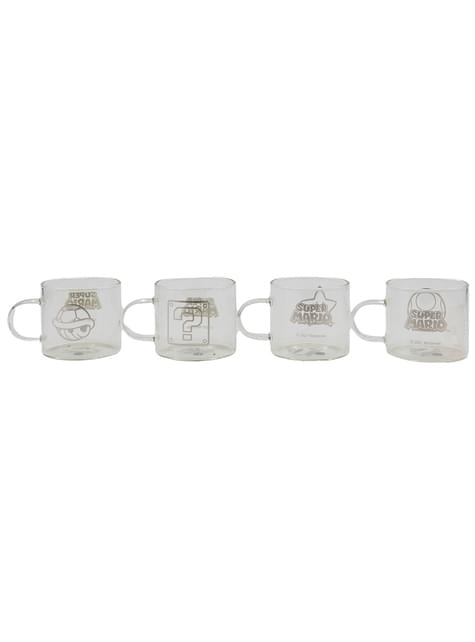 Set 4 tazas Super Mario Bros personajes