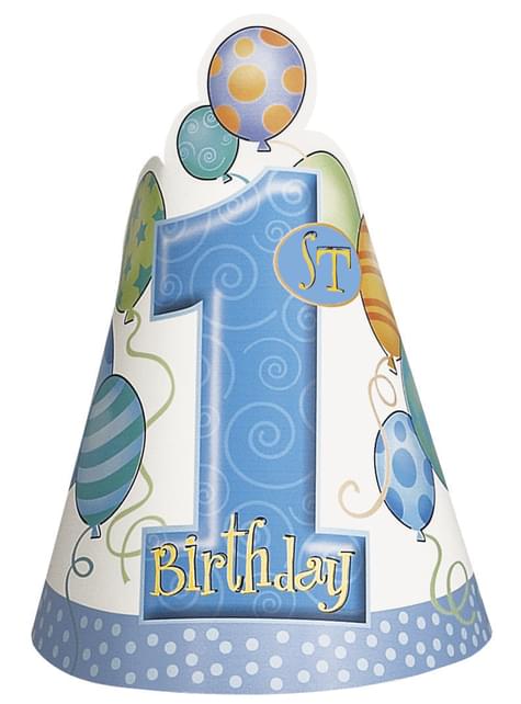 Set de 1º cumpleaños azul - Unique | Funidelia