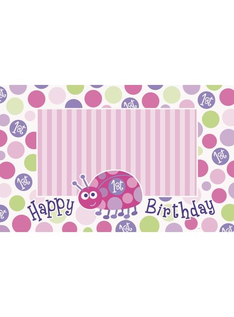 Set de 1º cumpleaños mariquita rosa - Unique | Funidelia