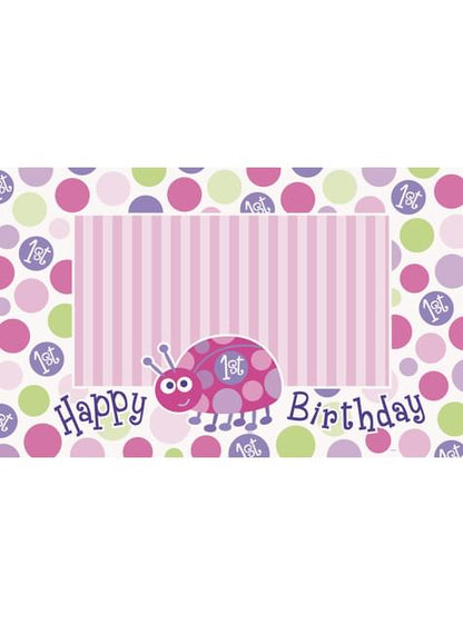 Set de 1º cumpleaños mariquita rosa - Unique | Funidelia