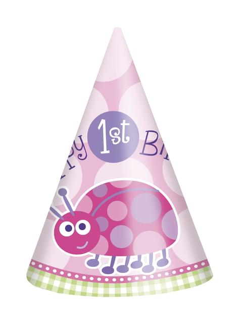 Set de 1º cumpleaños mariquita rosa - Unique | Funidelia