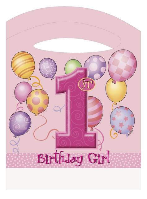 Set de 1º cumpleaños rosa - Unique | Funidelia
