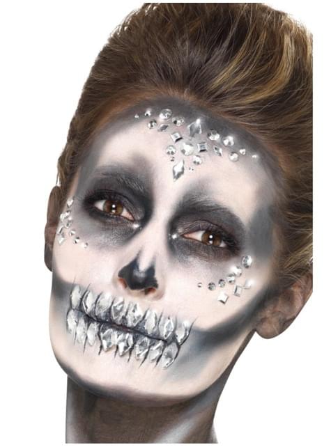 Set de 100 joyas faciales plateadas