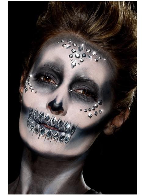 Set de 100 joyas faciales plateadas