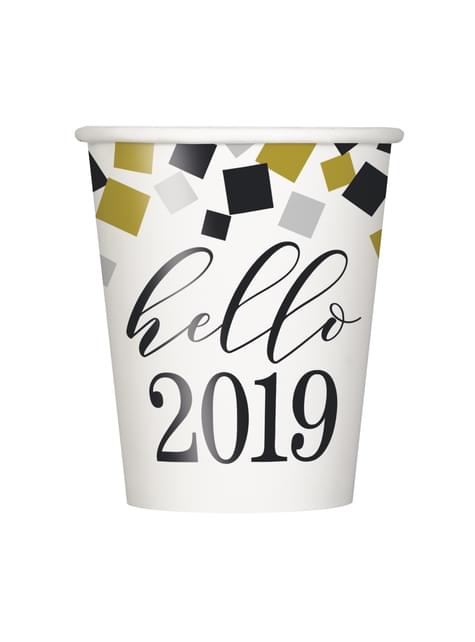 8 vasos de Nochevieja - Happy New Year