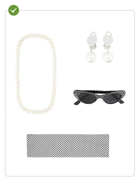 Set de accesorios de los Años 50 - Funiglobal | Funidelia