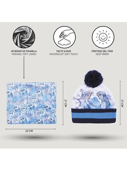 Set de gorro, pañuelo y guantes Frozen II para niña - Artesanía Cerdá S.L. | Funidelia