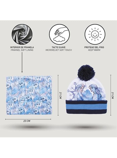 Set de gorro, pañuelo y guantes Frozen II para niña - Artesanía Cerdá S.L. | Funidelia