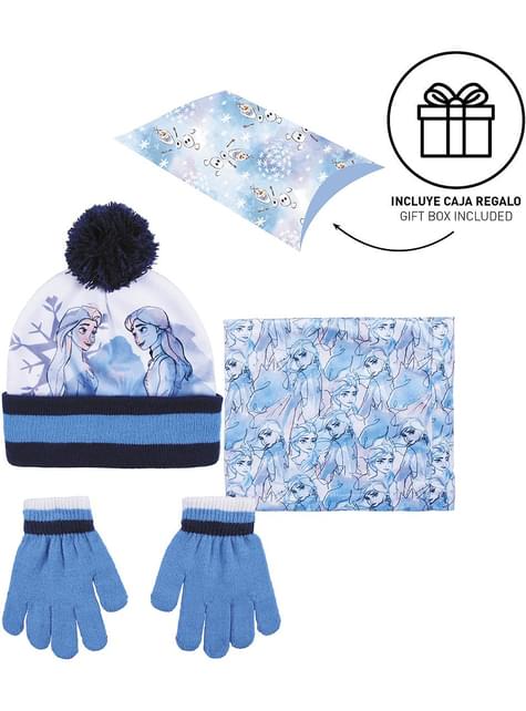 Set de gorro, pañuelo y guantes Frozen II para niña - Artesanía Cerdá S.L. | Funidelia