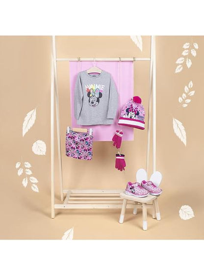 Set de gorro, pañuelo y guantes Minnie para niña - Artesanía Cerdá S.L. | Funidelia