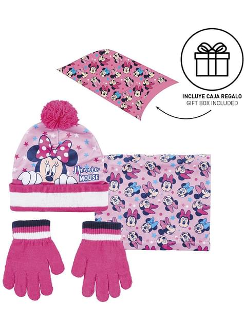 Set de gorro, pañuelo y guantes Minnie para niña - Artesanía Cerdá S.L. | Funidelia