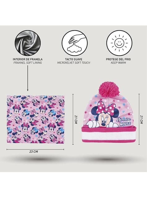 Set de gorro, pañuelo y guantes Minnie para niña - Artesanía Cerdá S.L. | Funidelia