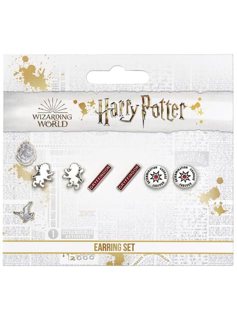 Set de pendientes de Gryffindor - Harry Potter