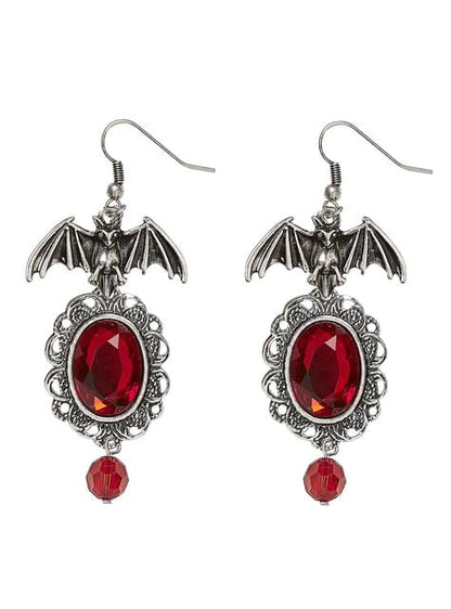 Set de pendientes de murciélago con gemas para mujer - Widmann | Funidelia
