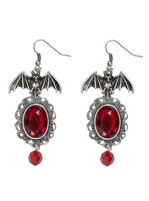 Set de pendientes de murciélago con gemas para mujer - Widmann | Funidelia